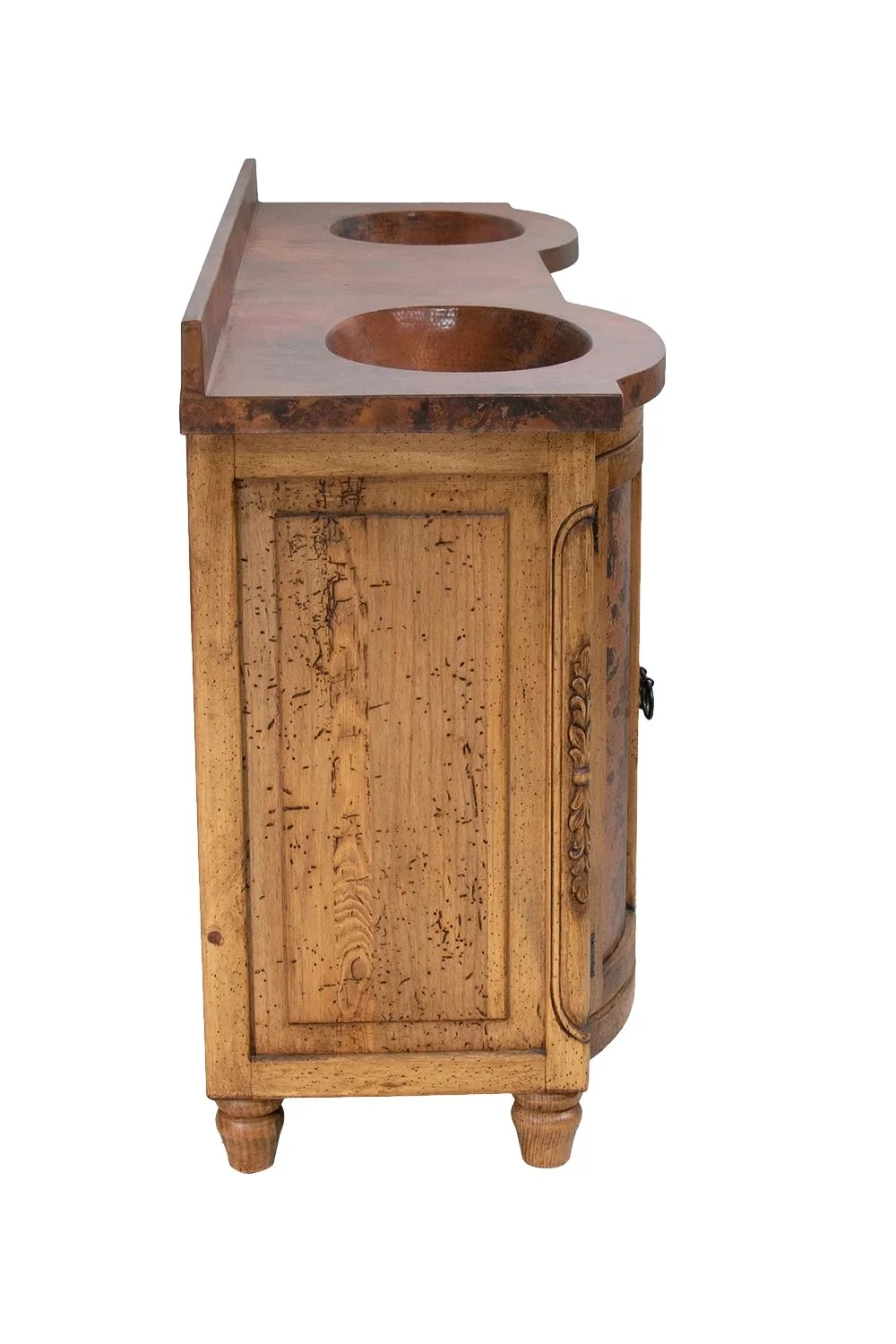Hacienda Elegante Copper Vanity – Handmade Rustic Wood Bathroom Vanity