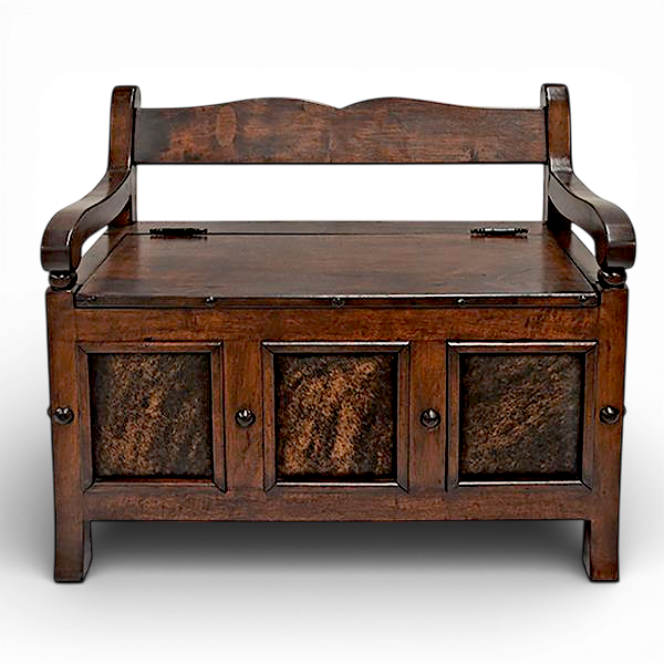 Bisbee Cowhide Trunk Bench