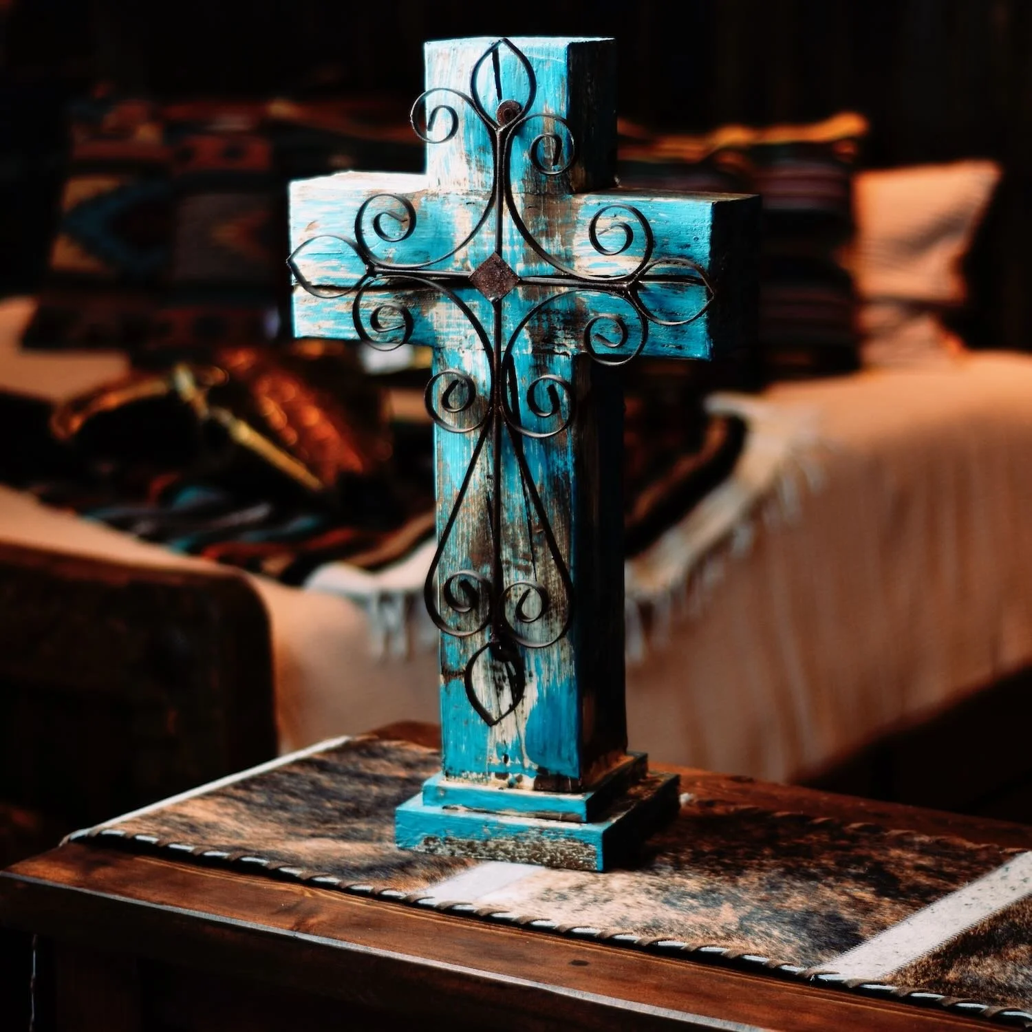 Cruz de Madera - Azul