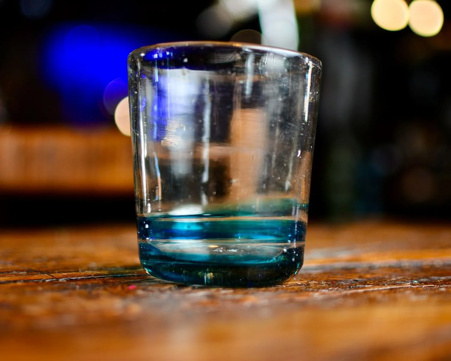 Turquoise Serpentine Glass 4 Set