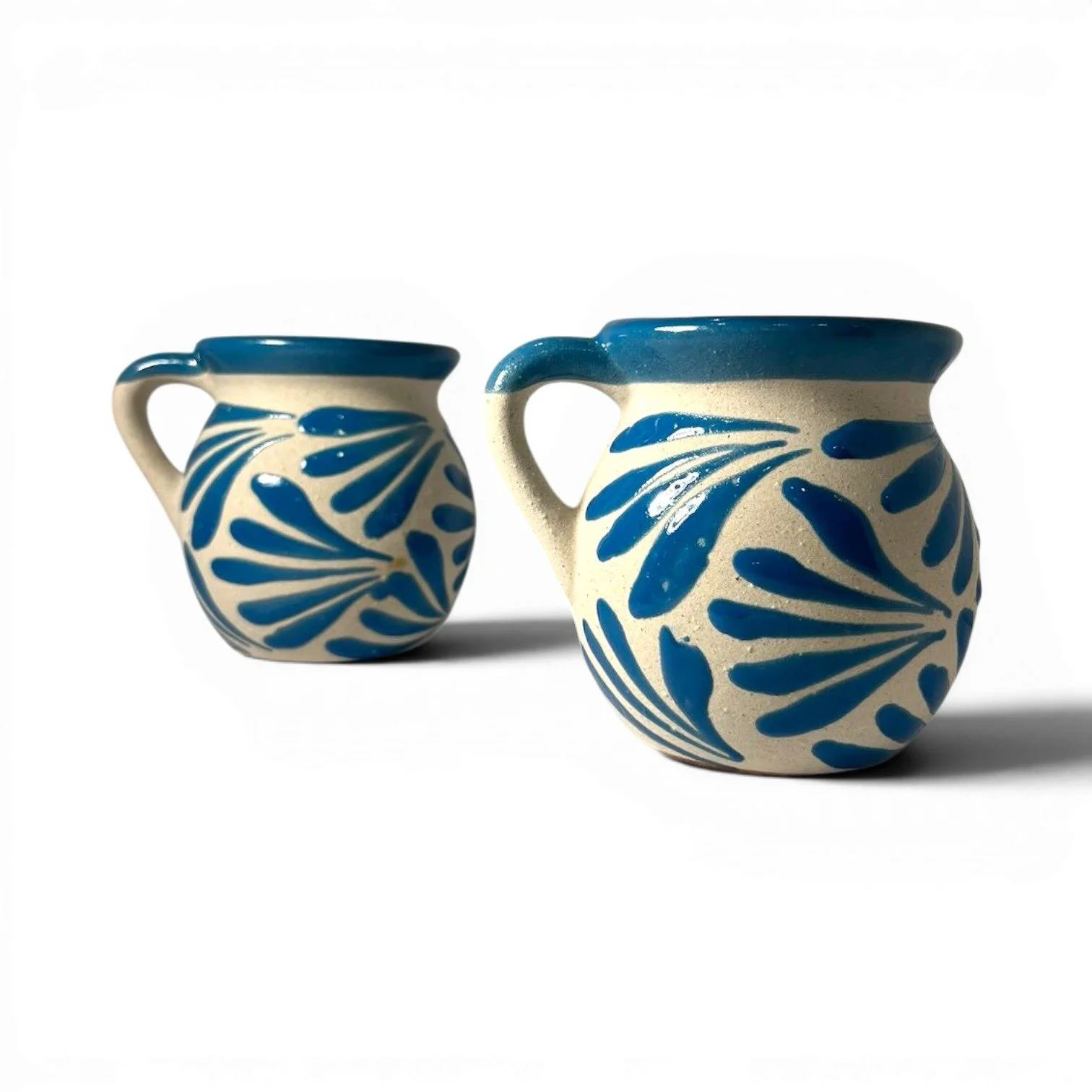 Taza de Café Green Mug Set | Handmade Mexican Clay Coffee Mugs (Set of 2)