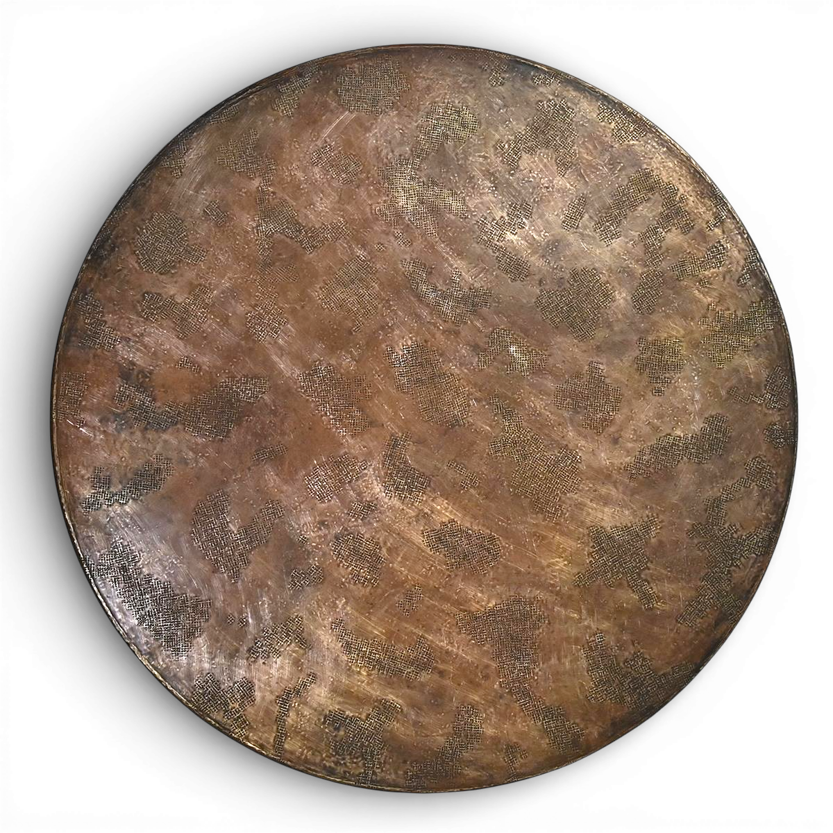 Dallas Stitched Brass Dining Table