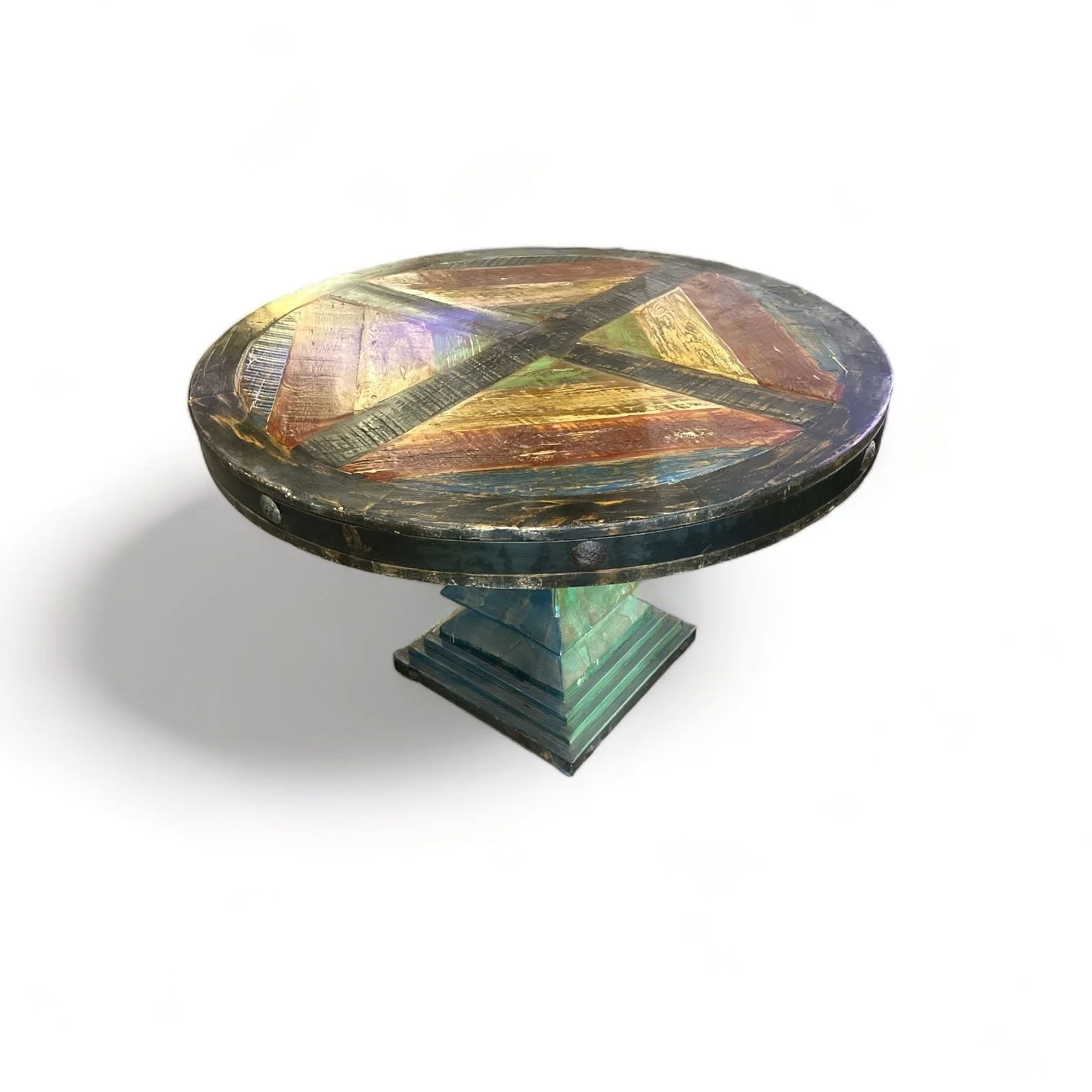 Hacienda Rústica Pintada Redonda Dining Table