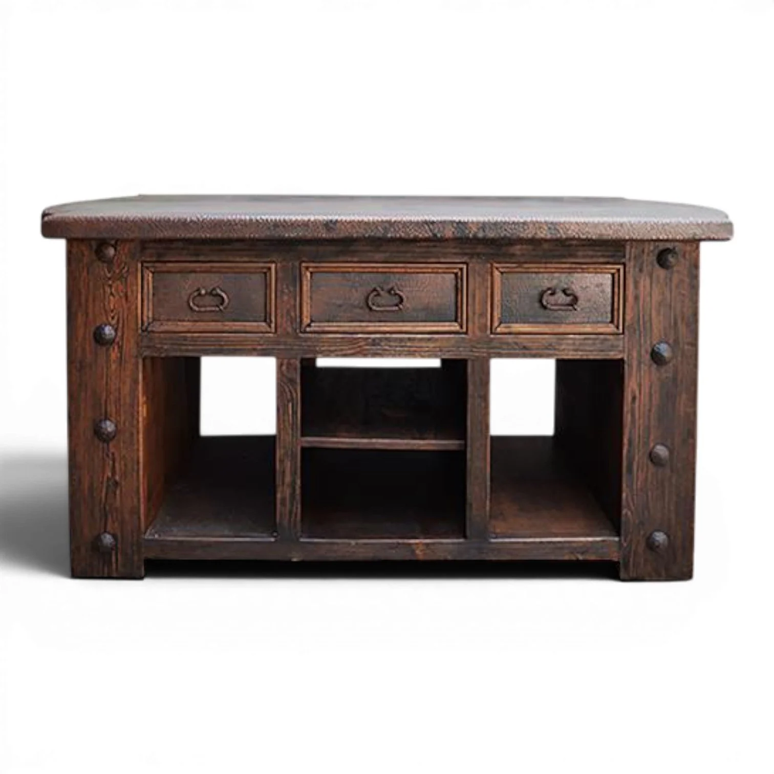 Rayo de Sol Kitchen Island | Handmade Mexican Copper Kitchen Island