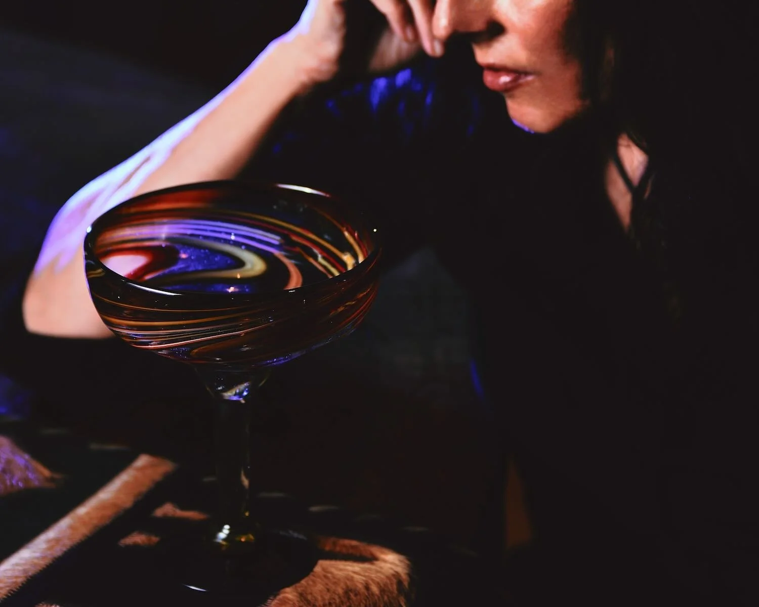 Handblown glassware from Mexico