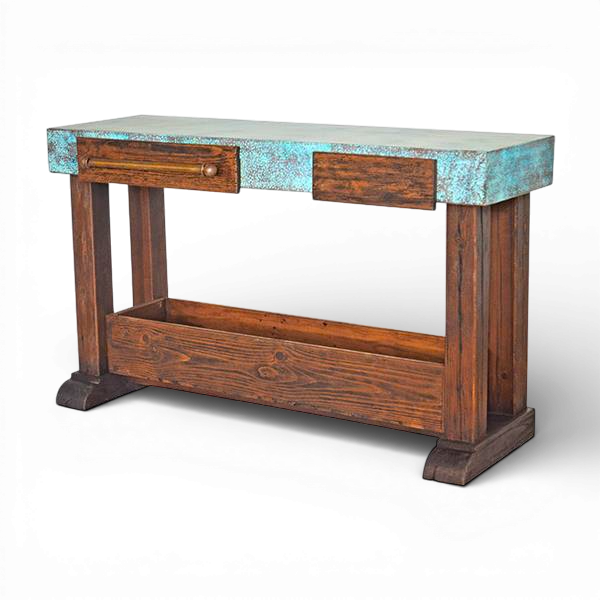 Fairbank Kitchen Island - Turquoise Copper