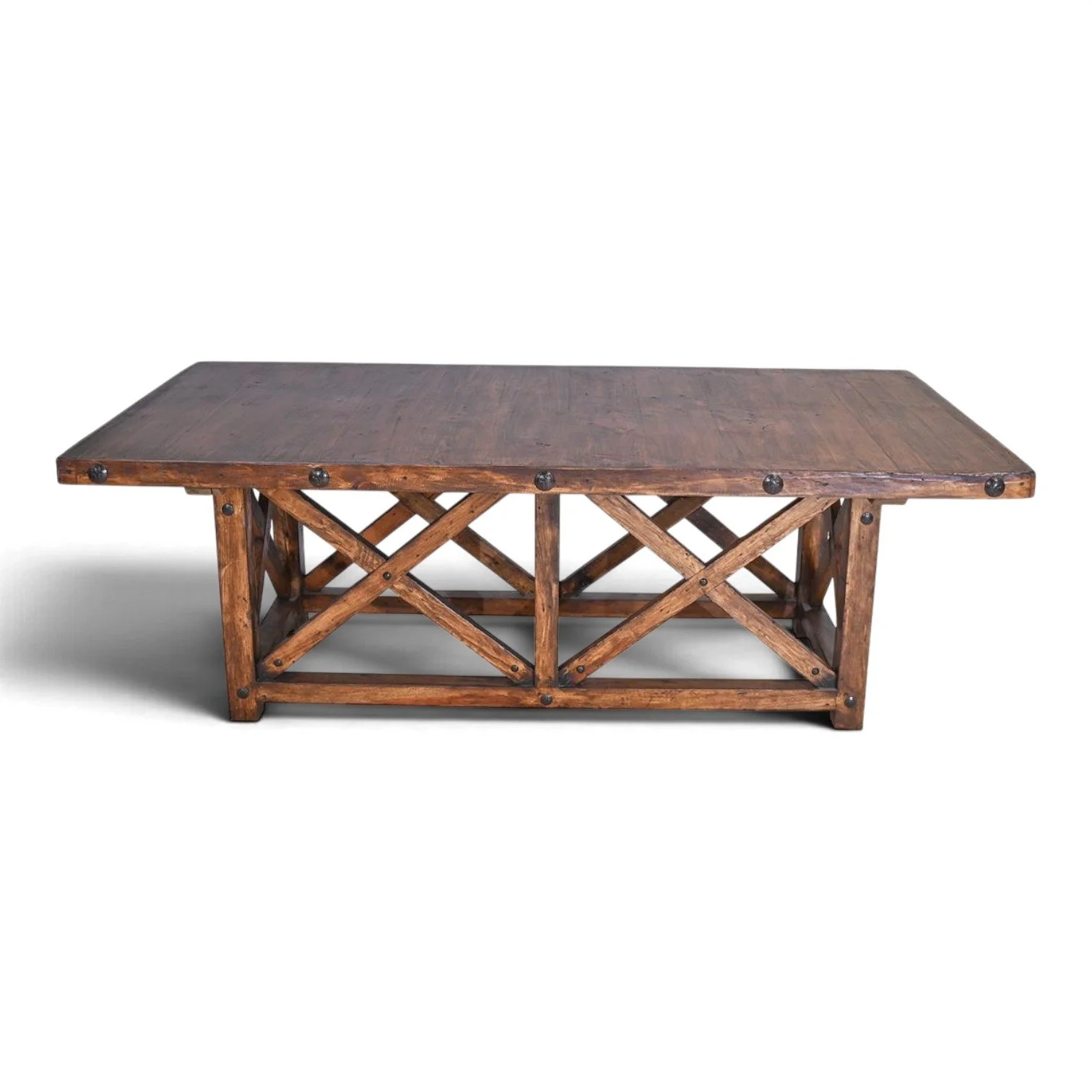 Alpine Dining Table | Handmade Crisscross Base Dining Table