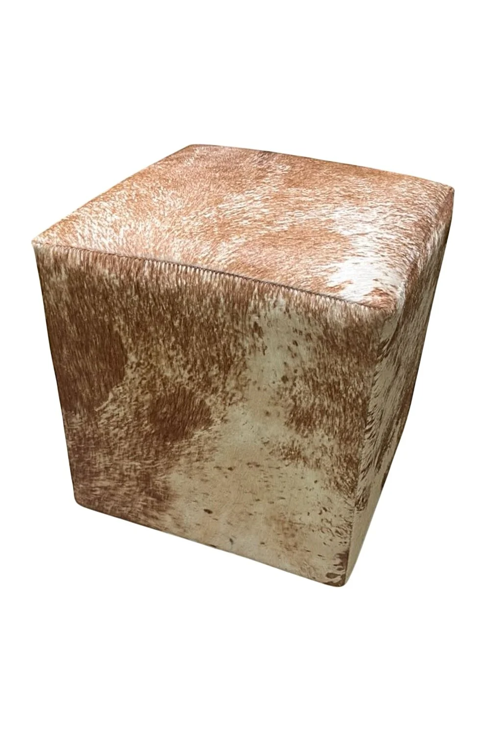 Cowhide Ottoman - Light Brindle