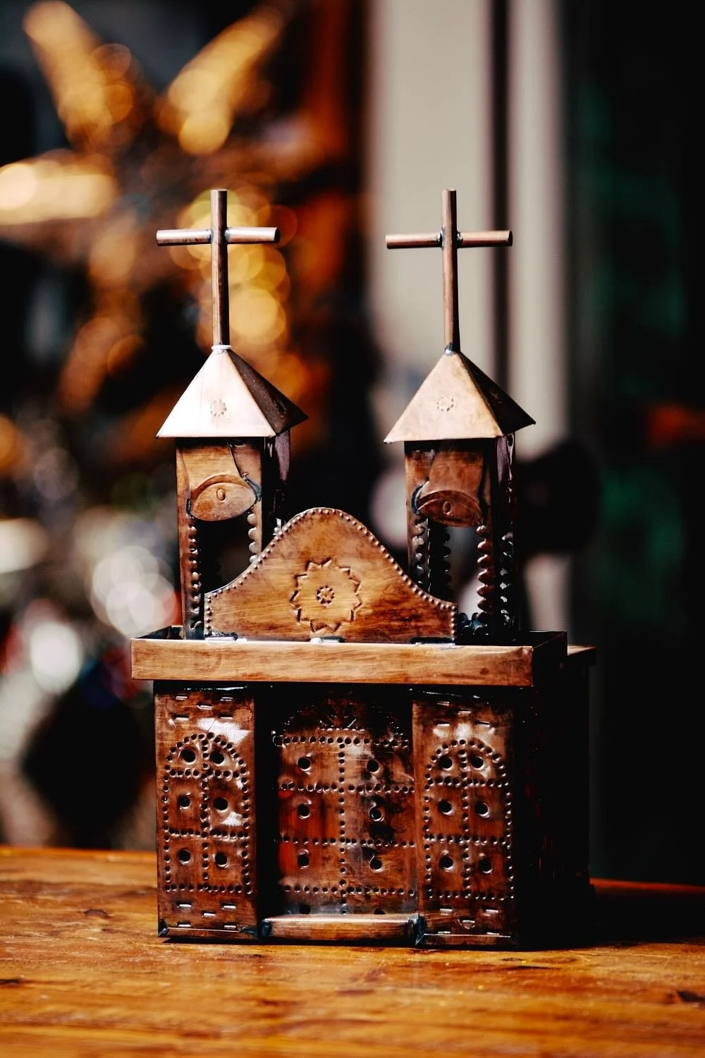 Our Mission lanterns add a warm glow to your home. All handmade in Mexico.