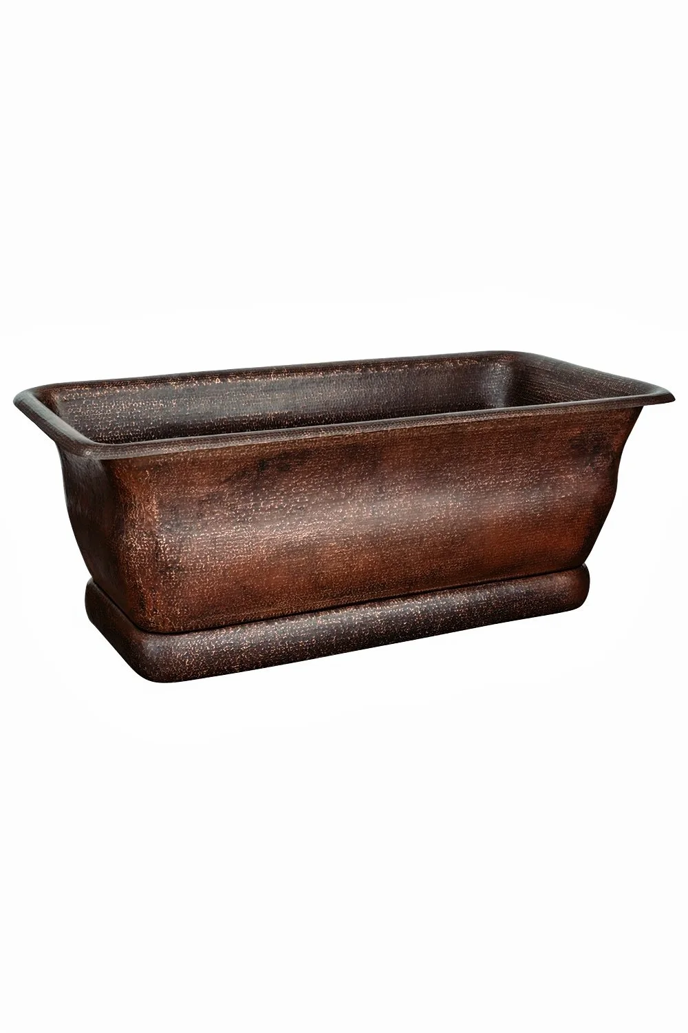Hacienda 66" Hammered Copper French Curved Style Bathtub