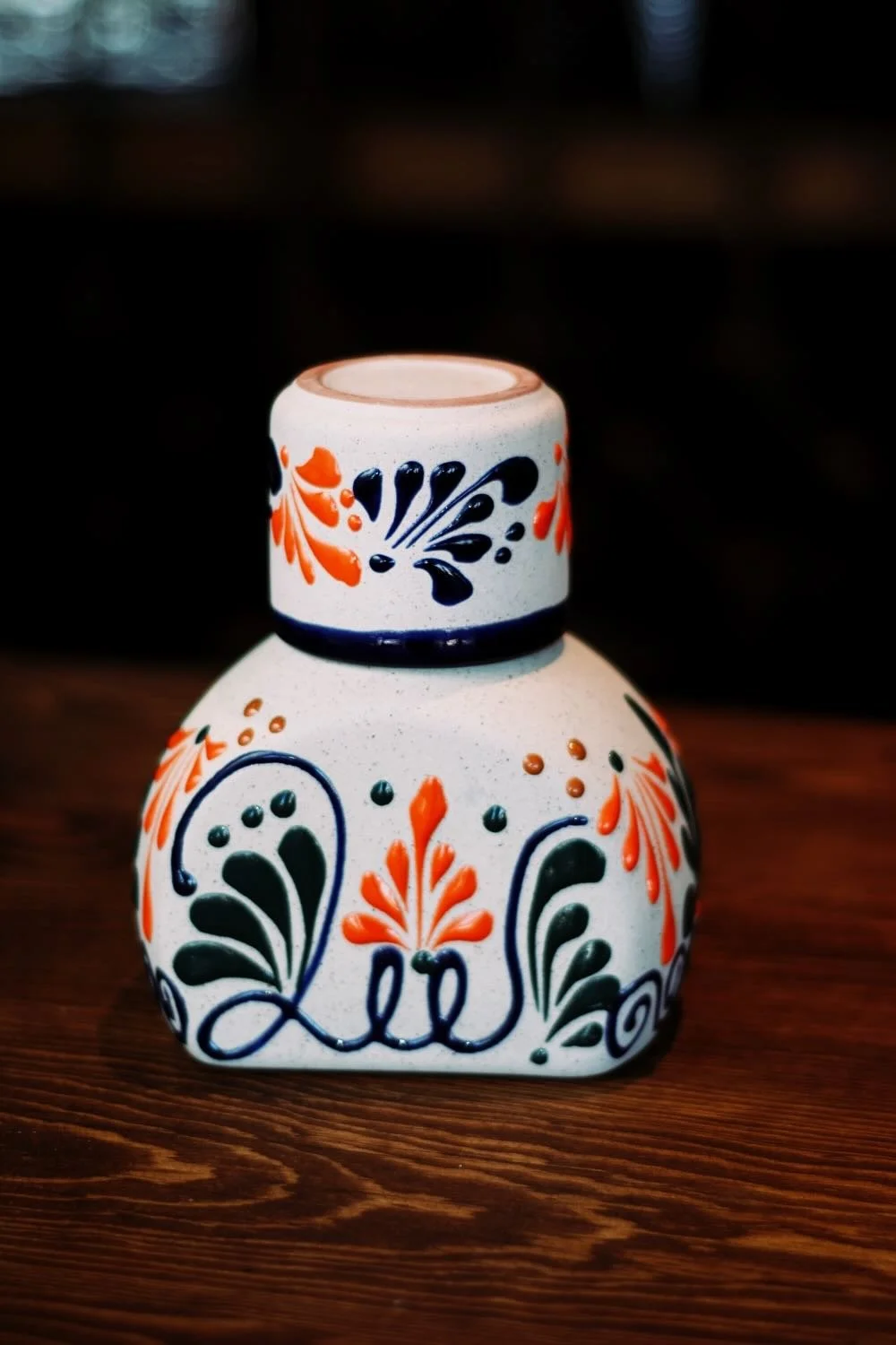 Stone Tequila Bottle with Cup