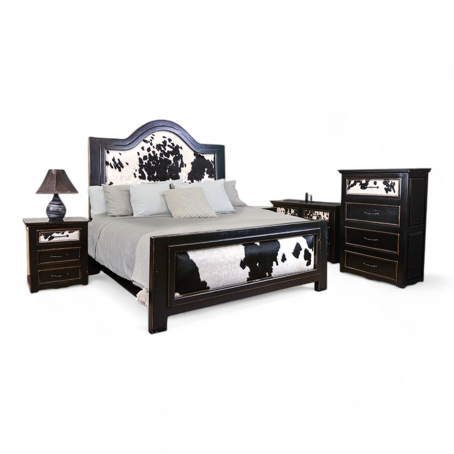 San Saba Cowhide Bed