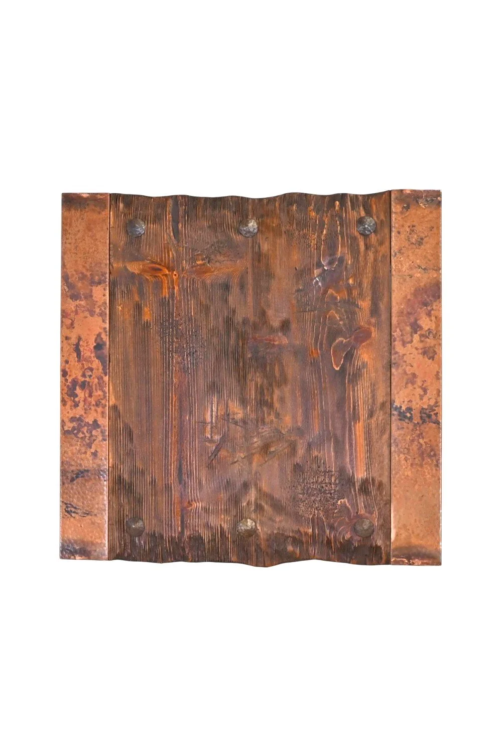 Floresville Copper Edge End Table – Handmade Mexican Rustic Table