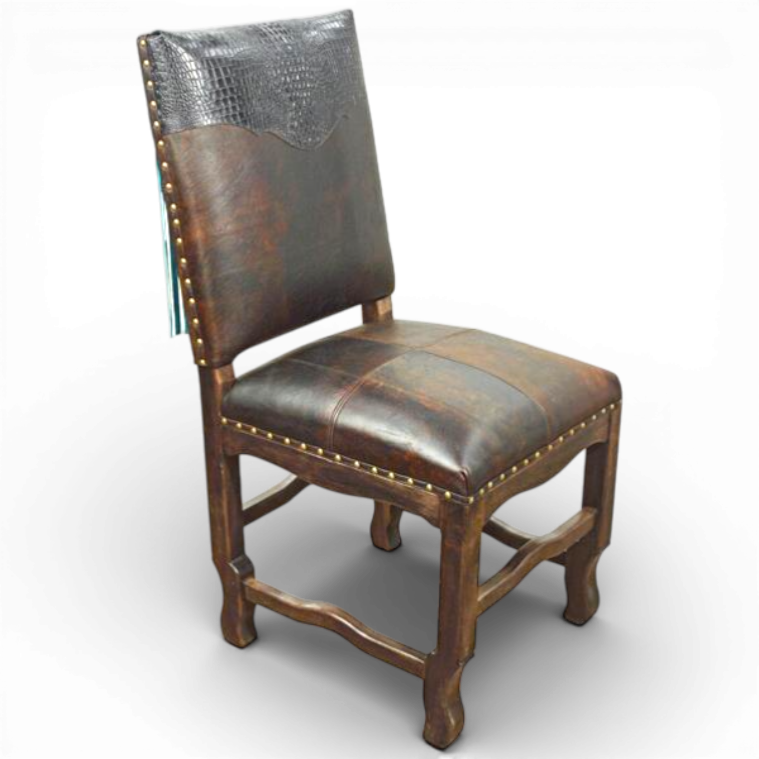Conchas Leather Dining Chair with Fringe