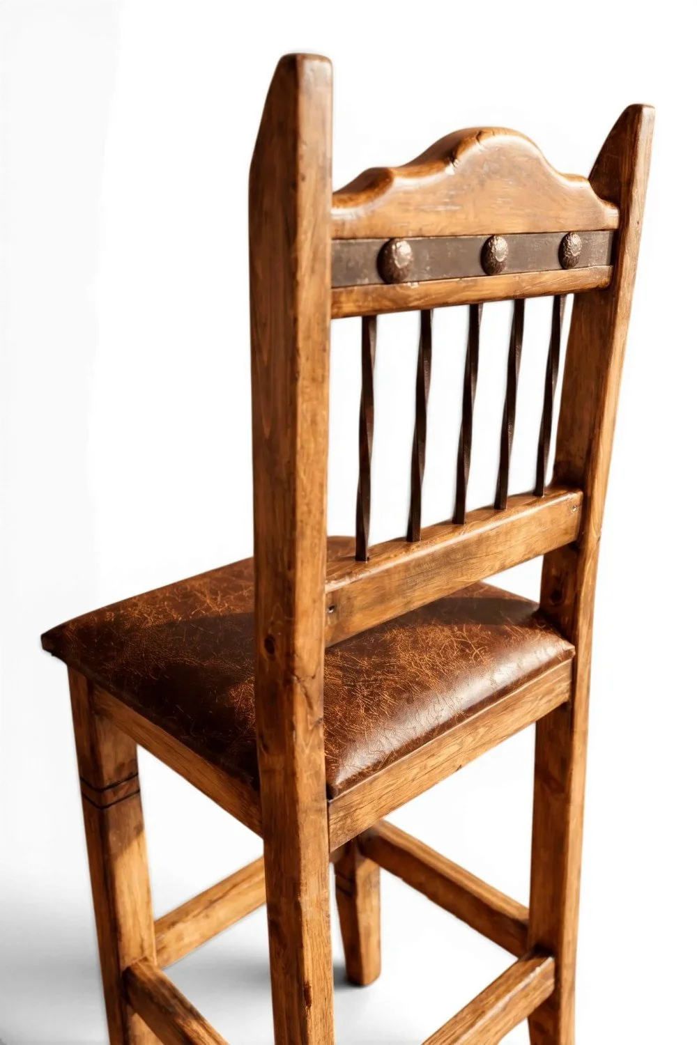 El Rancho Bar Stool – Handmade Mexican Rustic Leather Stool