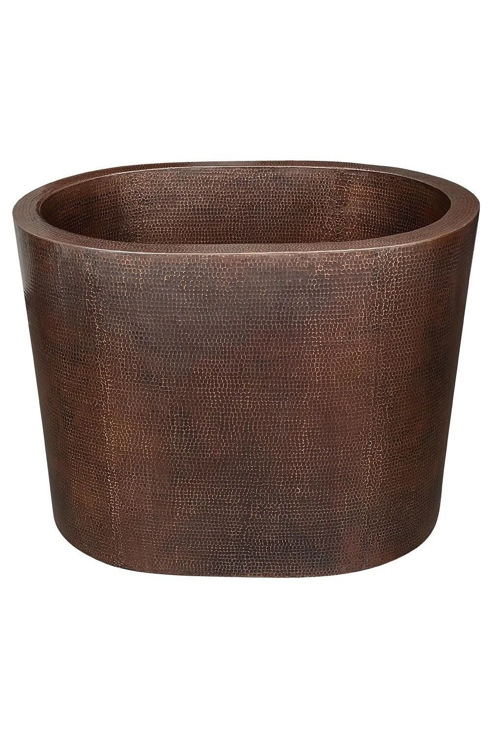 Hacienda 48" Hammered Copper Oval Japanese Soaking Tub