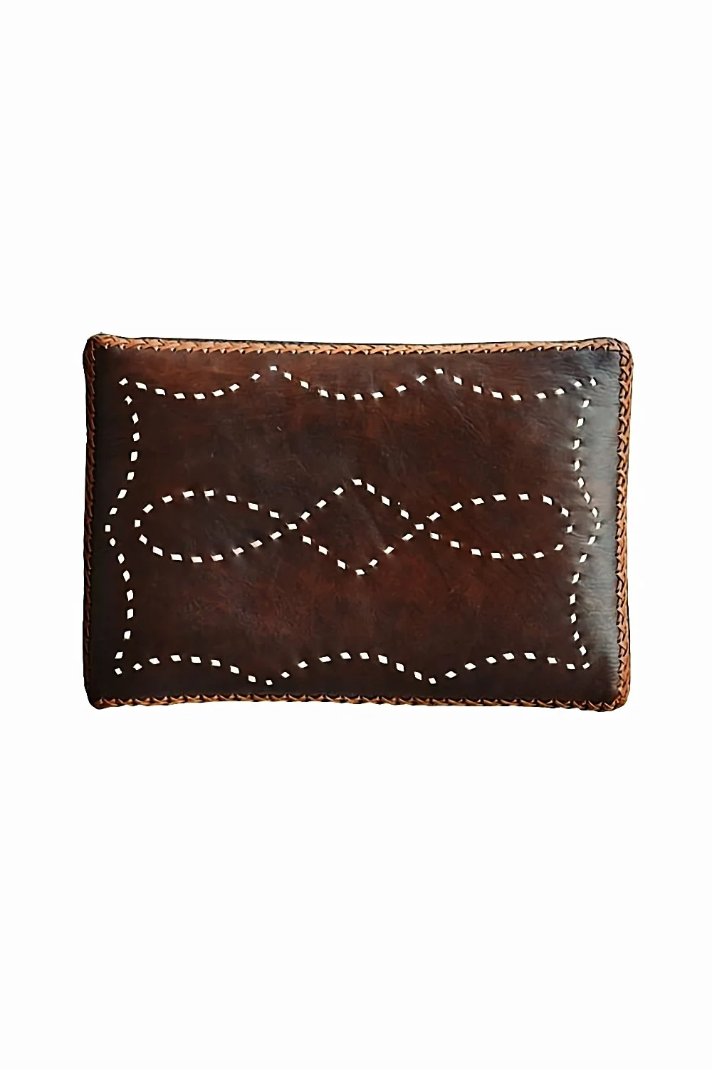 Durango Stitched Leather Saddle Stool