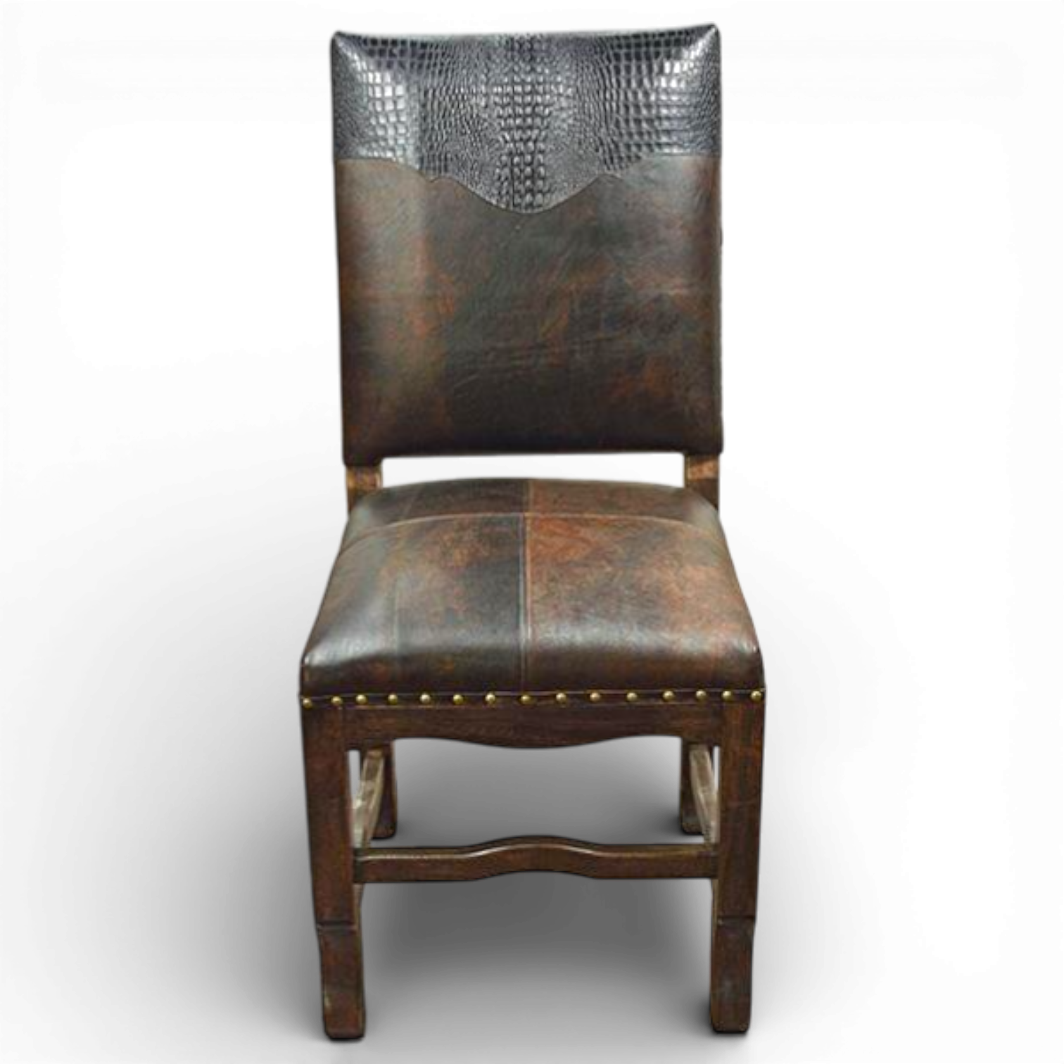 Conchas Leather Dining Chair with Fringe