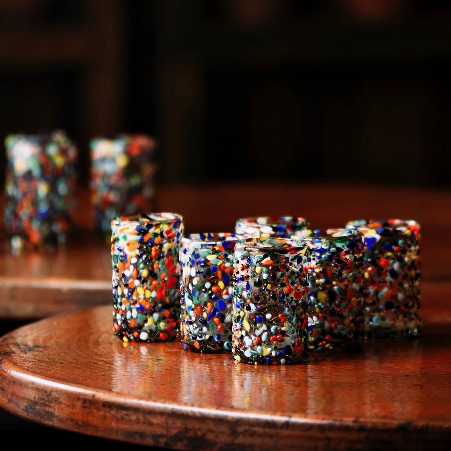 Guanajuato Handblown Confetti Short Glass