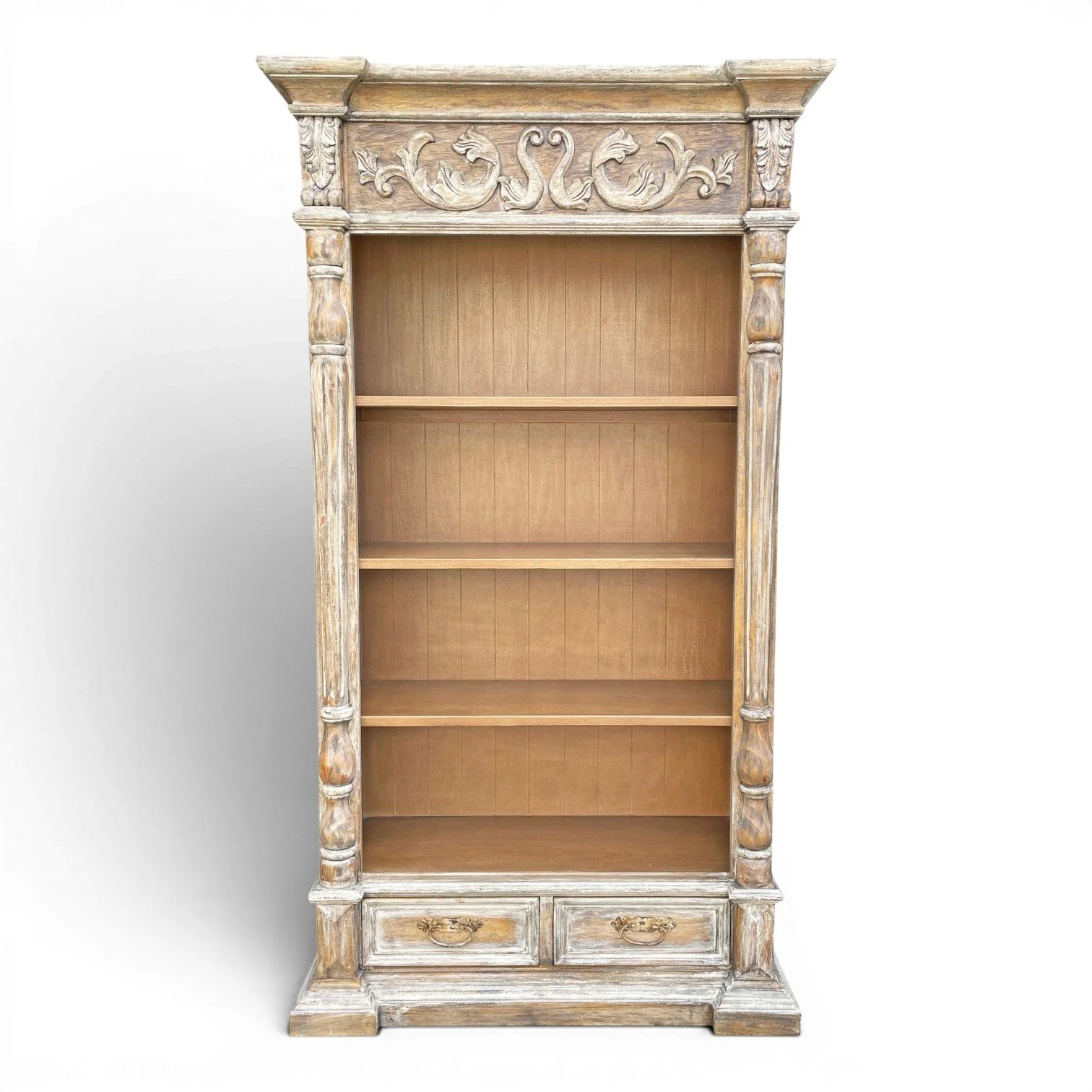 Yucca Carved Peruvian Bookcase