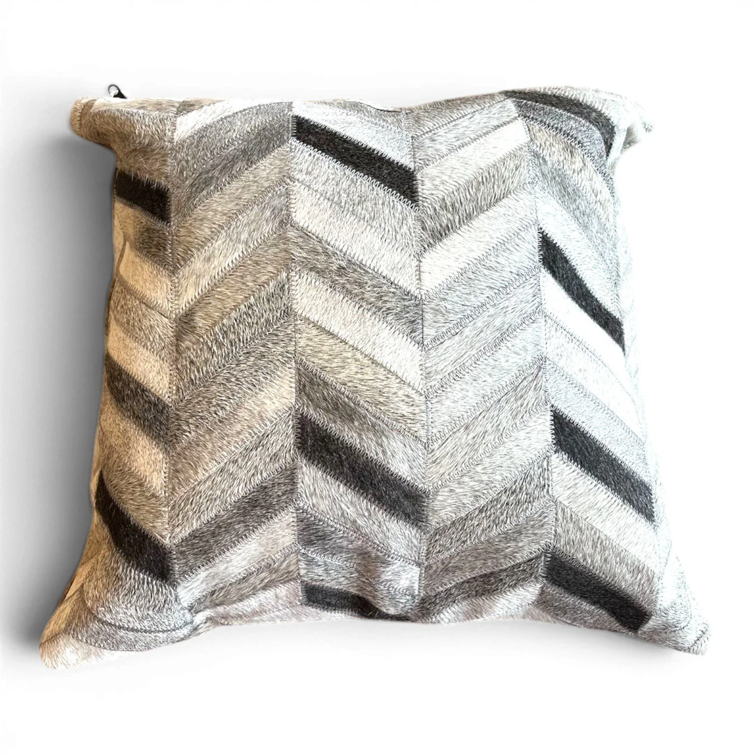 Tombstone Pillow | Handmade Brazilian Cowhide & Leather Western Throw Pillow Style 5