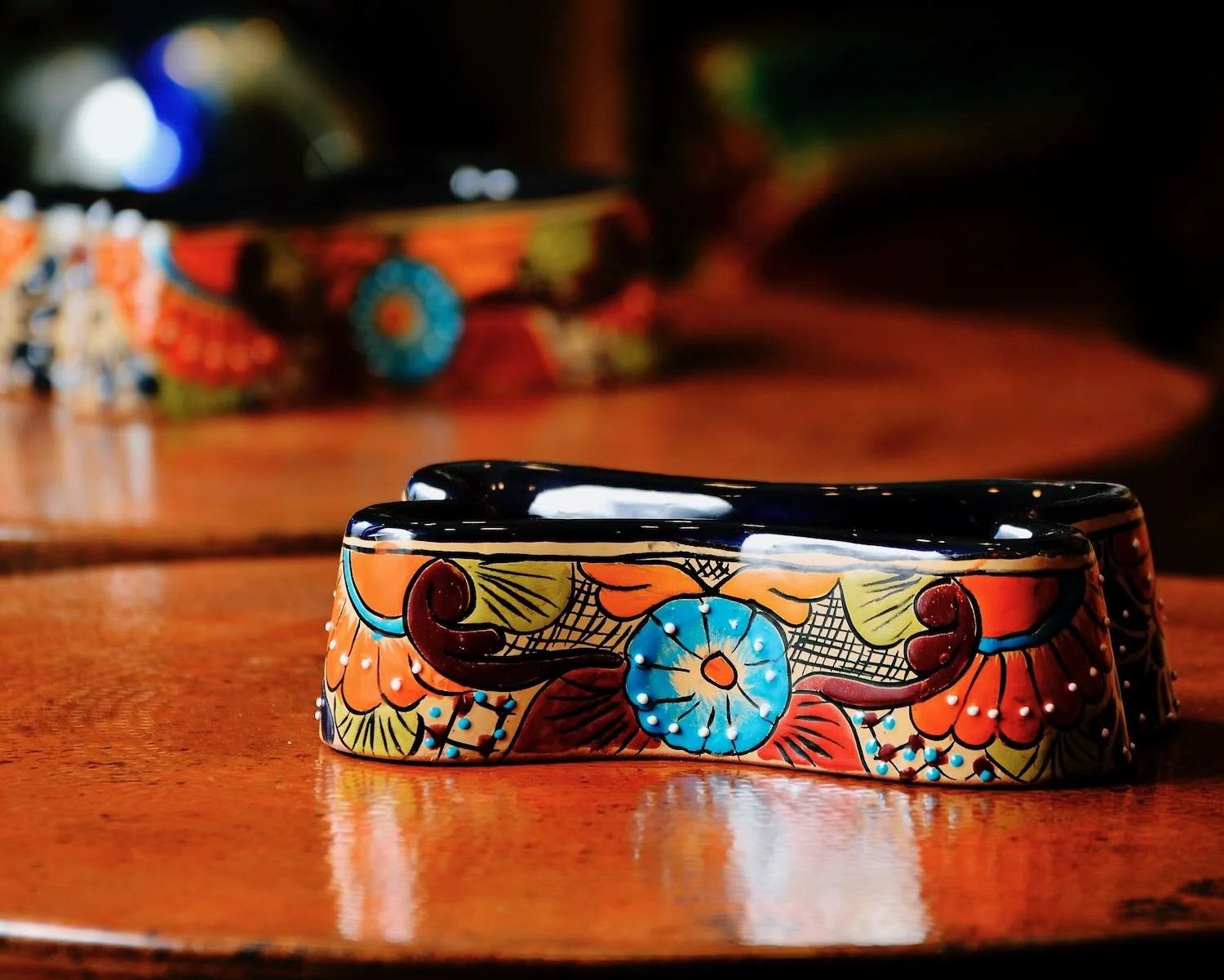 Talavera Dog Bone Bowl