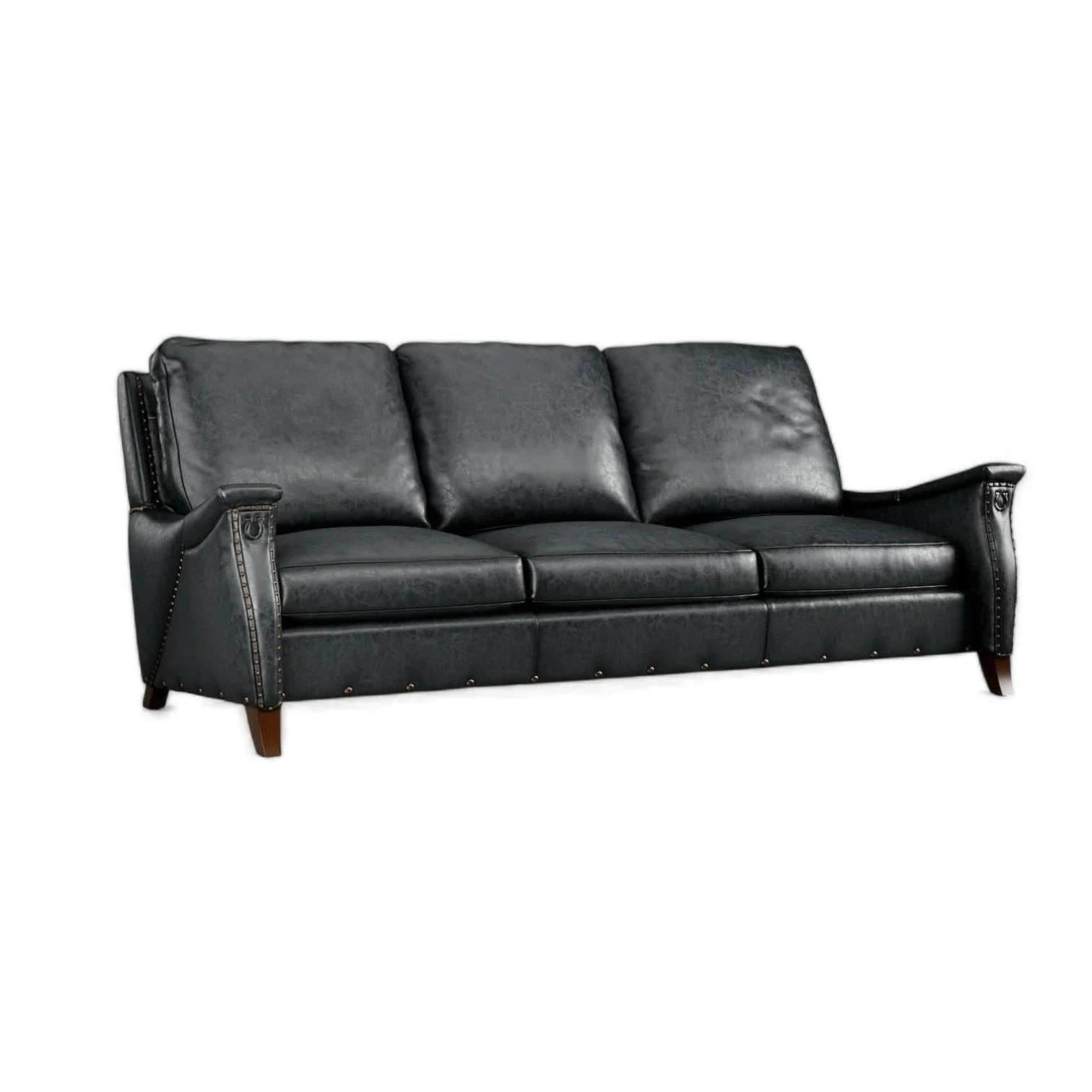Corvallis Leather Sofa - Blue Lagoon