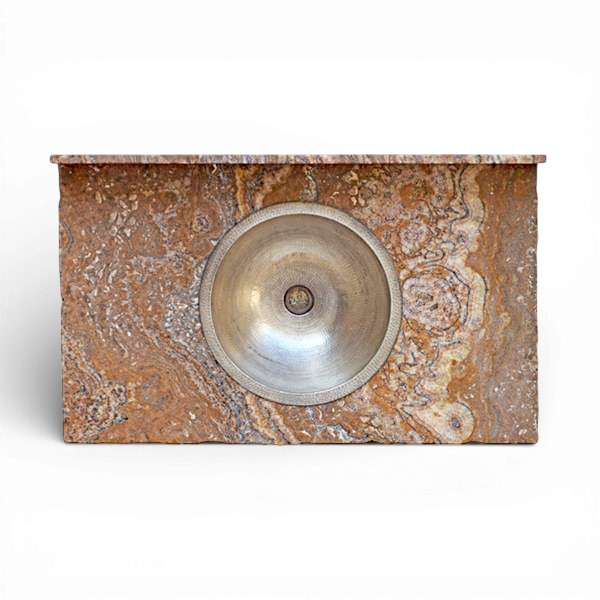 Trinity Tooled Leather & Stone Vanity