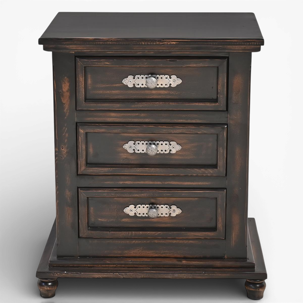 Arenas Negras Three Drawer Nightstand