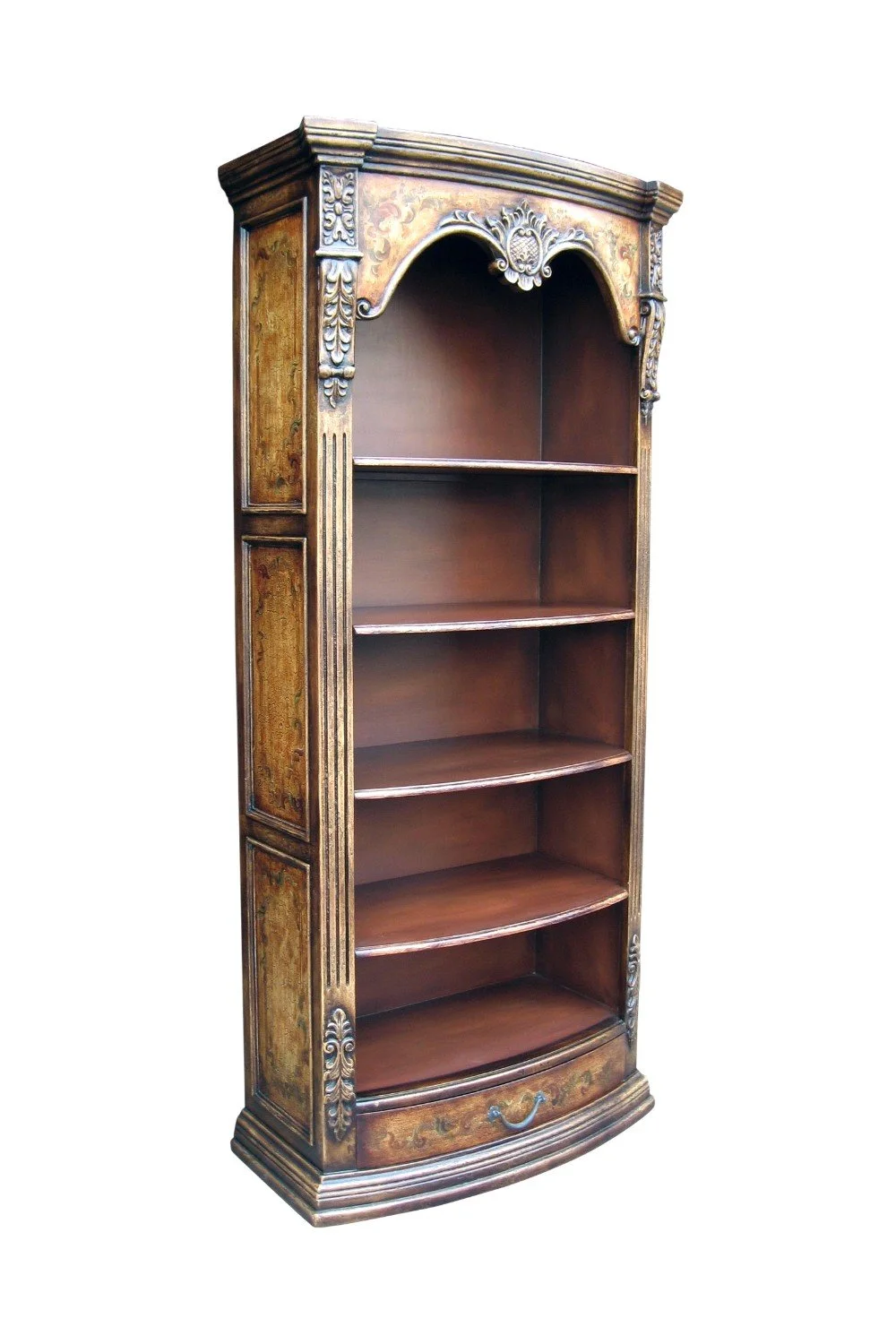 Zoe Carved Peruvian Bookcase