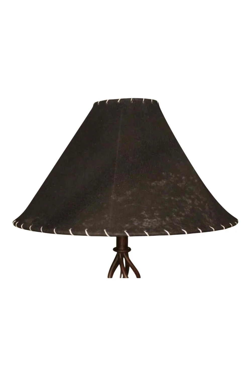 Shop Yellowstone Pigskin Lampshades handmade in Mexico. Authentic rustic lighting with natural pigskin, perfect for Western, lodge, and hacienda décor. - Black