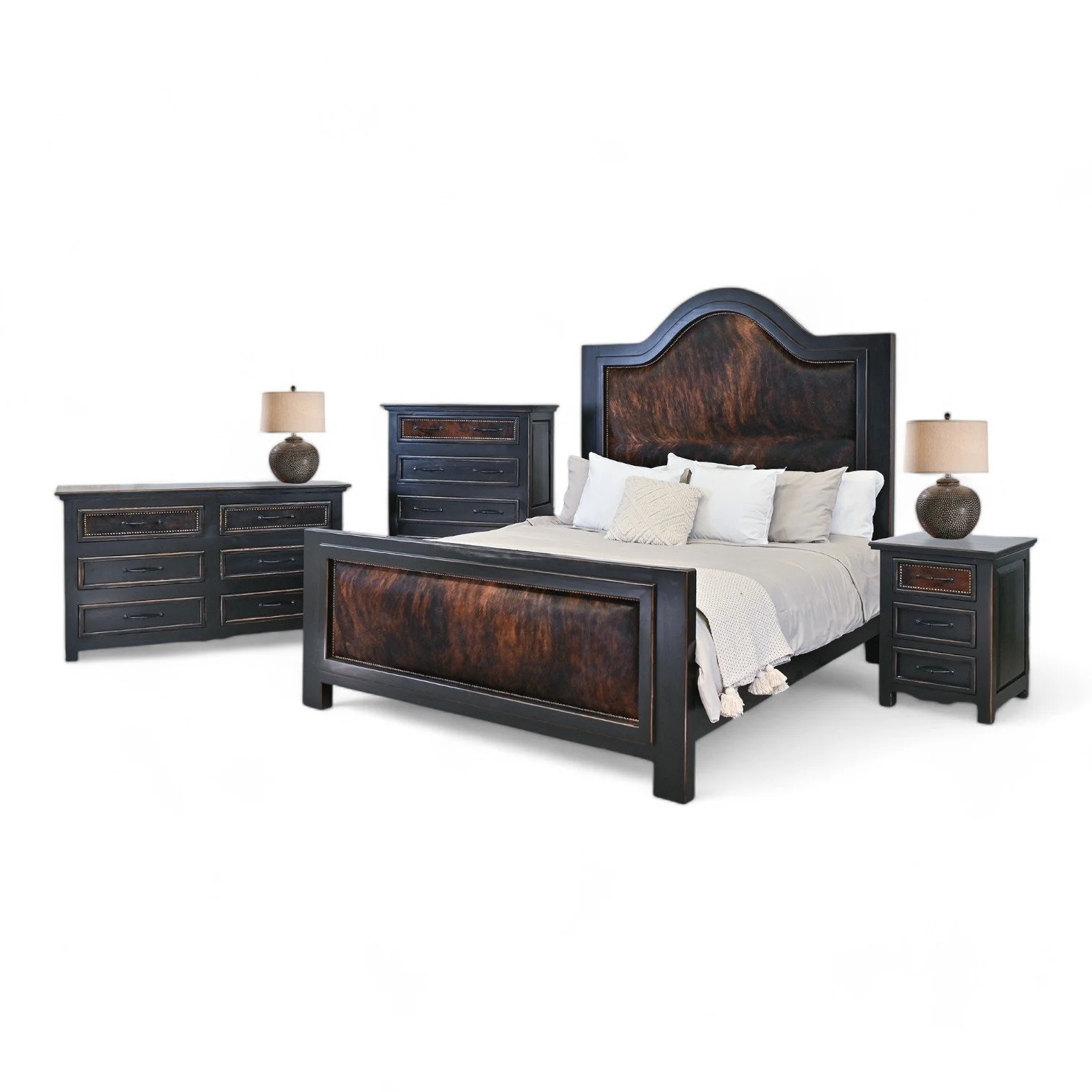 San Antonio Cowhide Bed