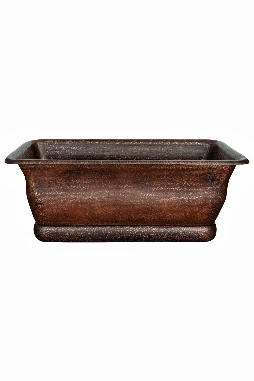 Hacienda 66" Hammered Copper French Curved Style Bathtub