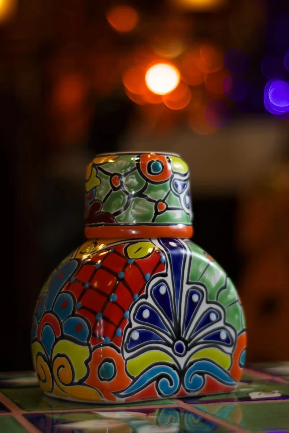 Talavera Tequila Bottle from Mexico