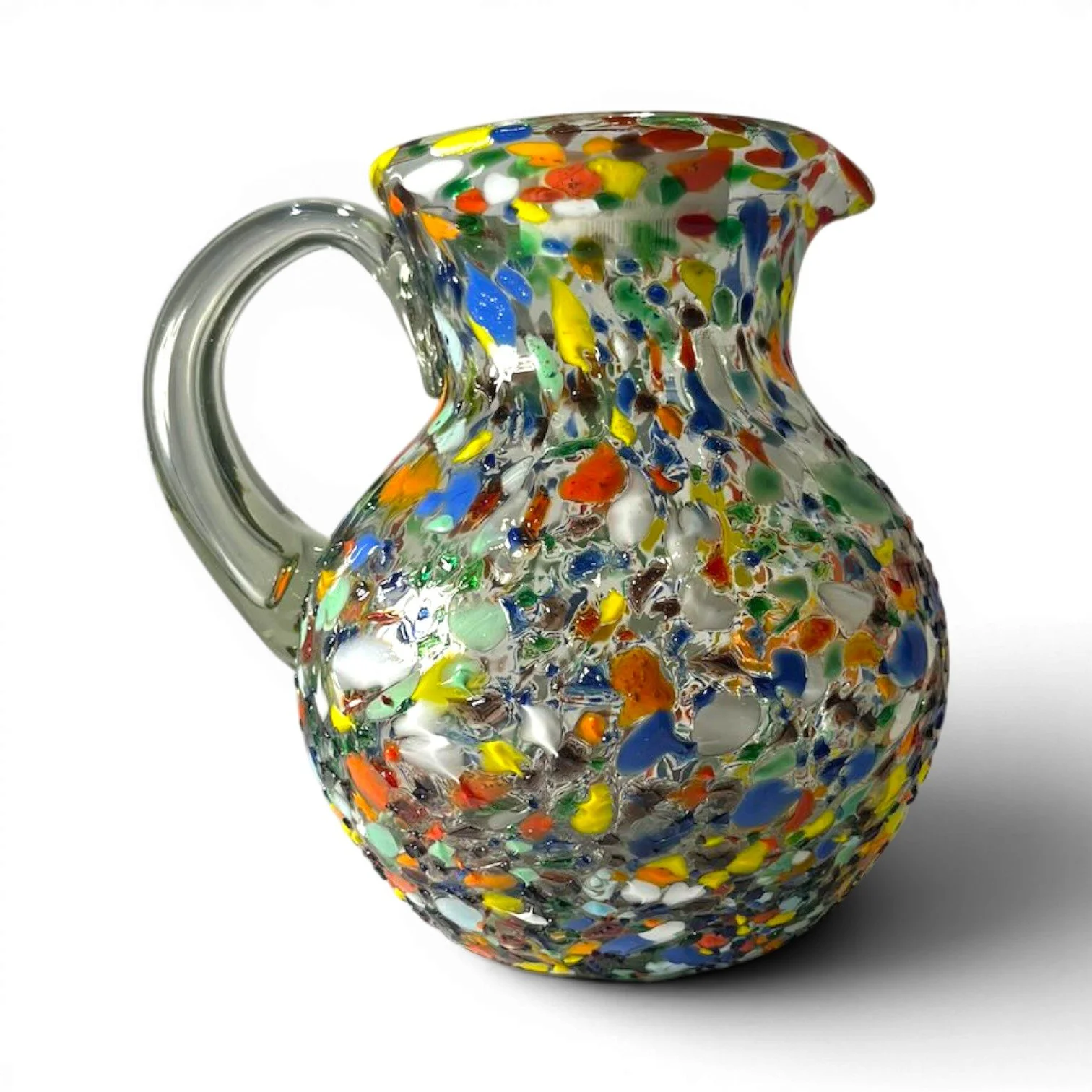 Guanajuato Handblown Pitcher | Handmade Mexican Confetti Glass Pitcher