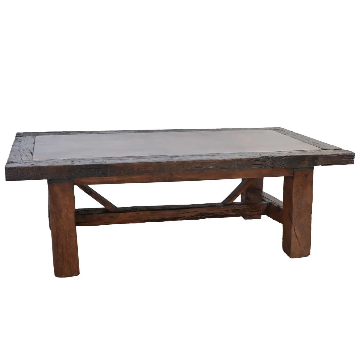 Old Lodge Copper Top Dining Table