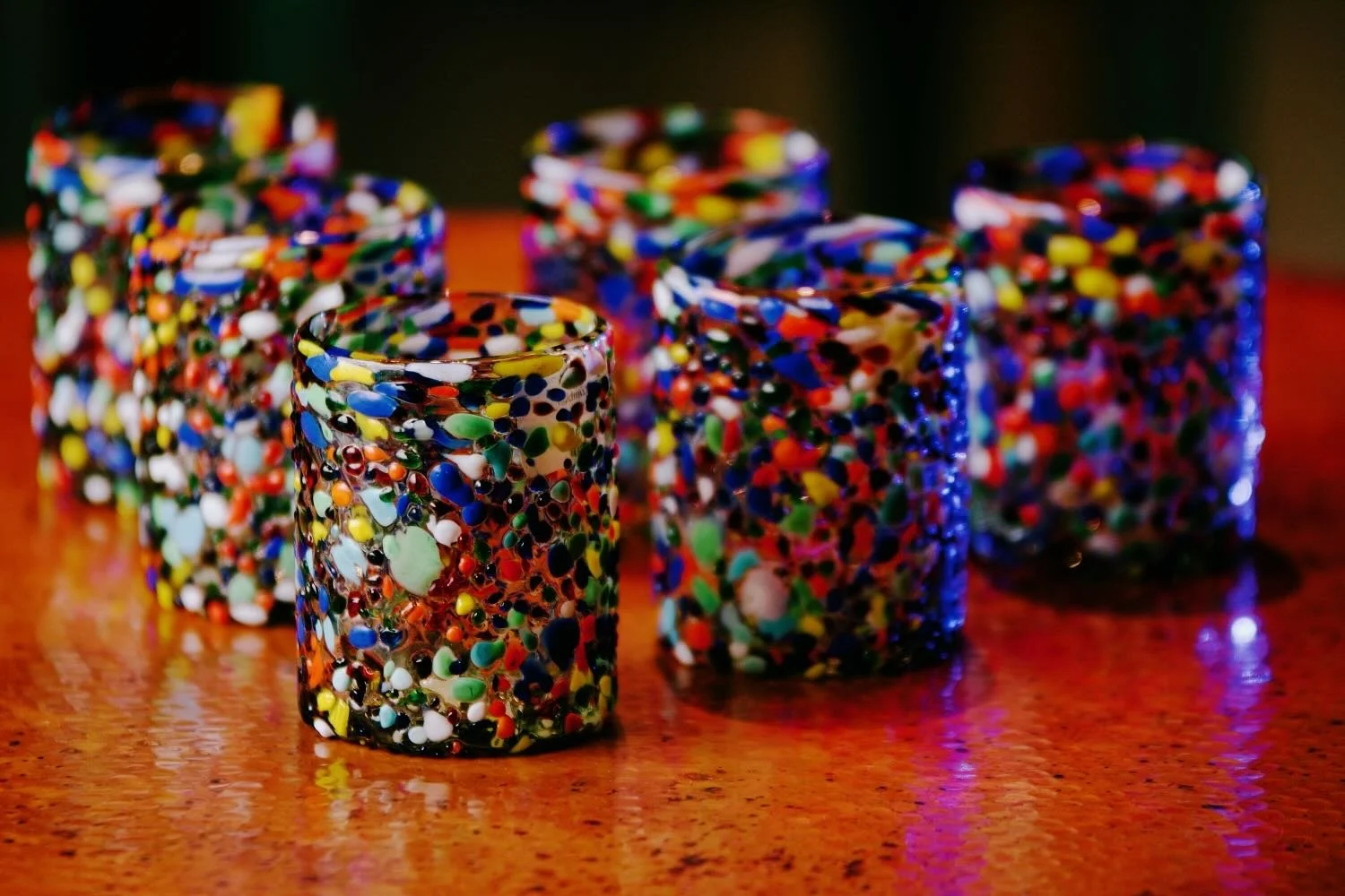 Guanajuato Confetti Tumblers Handblown in Mexico