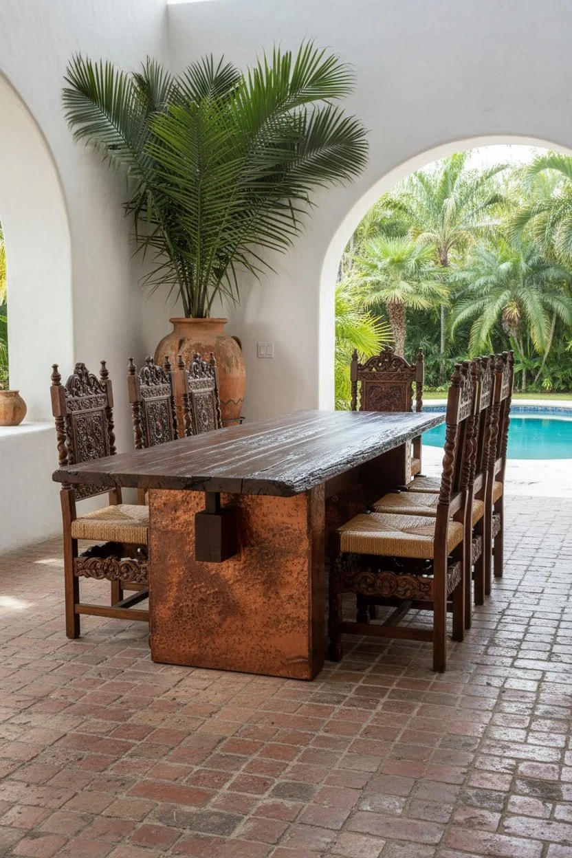 Guaymas Copper Base Dining Table