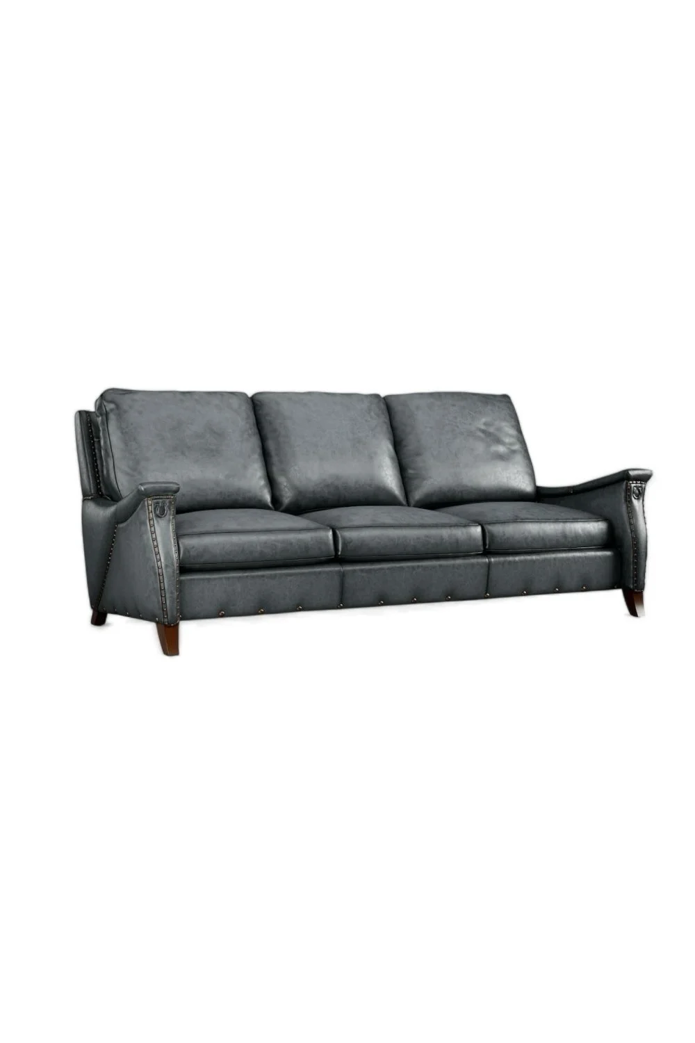 Corvallis Leather Sofa - Grey
