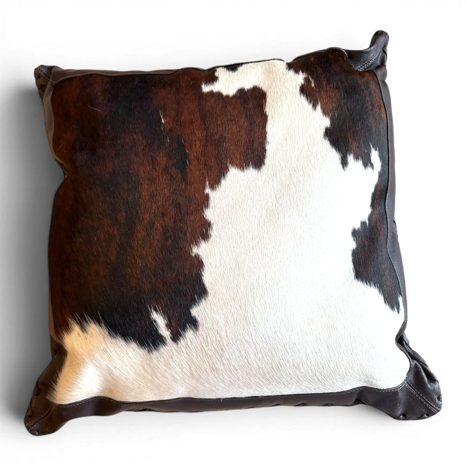 Tombstone Pillow | Handmade Brazilian Cowhide & Leather Western Throw Pillow Style 20