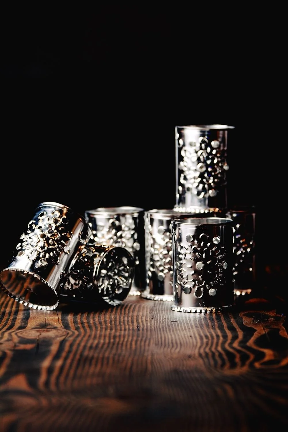 Silver Luminarias | Handmade Mexican Candle Holders