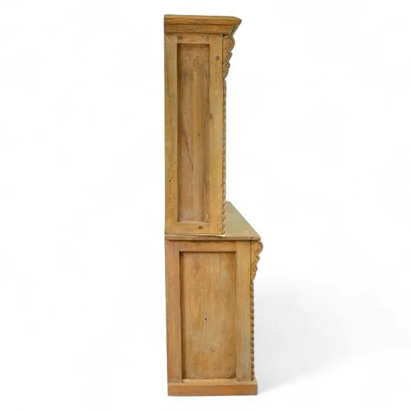 Guerrero Carved White Washed Hutch
