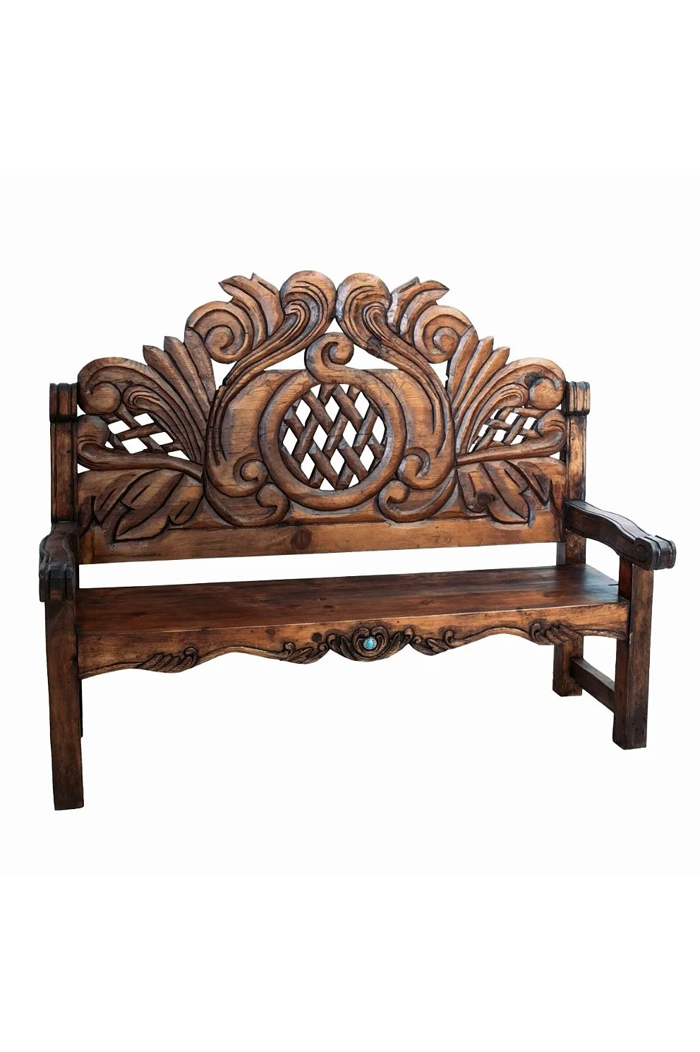 El Cazadero Carved Bench