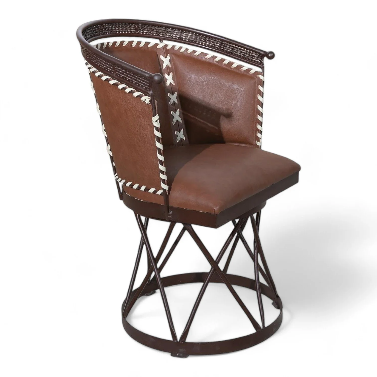 Taos Terracotta Leather Dining Chair
