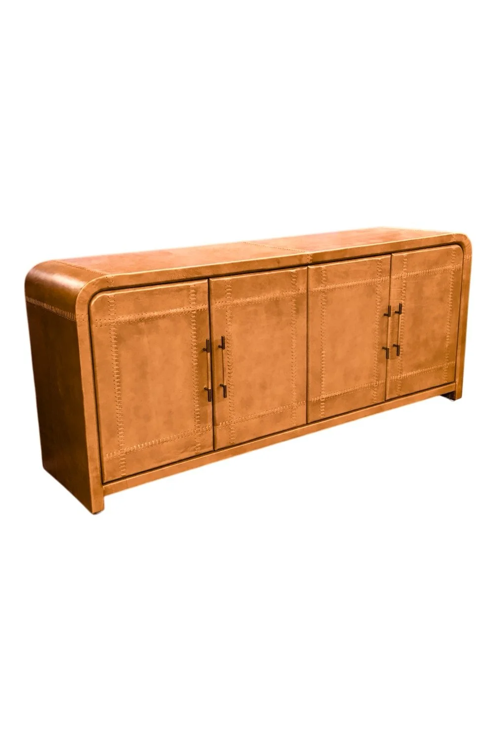 Yazmin Leather Buffet Cognac – Modern Leather Sideboard