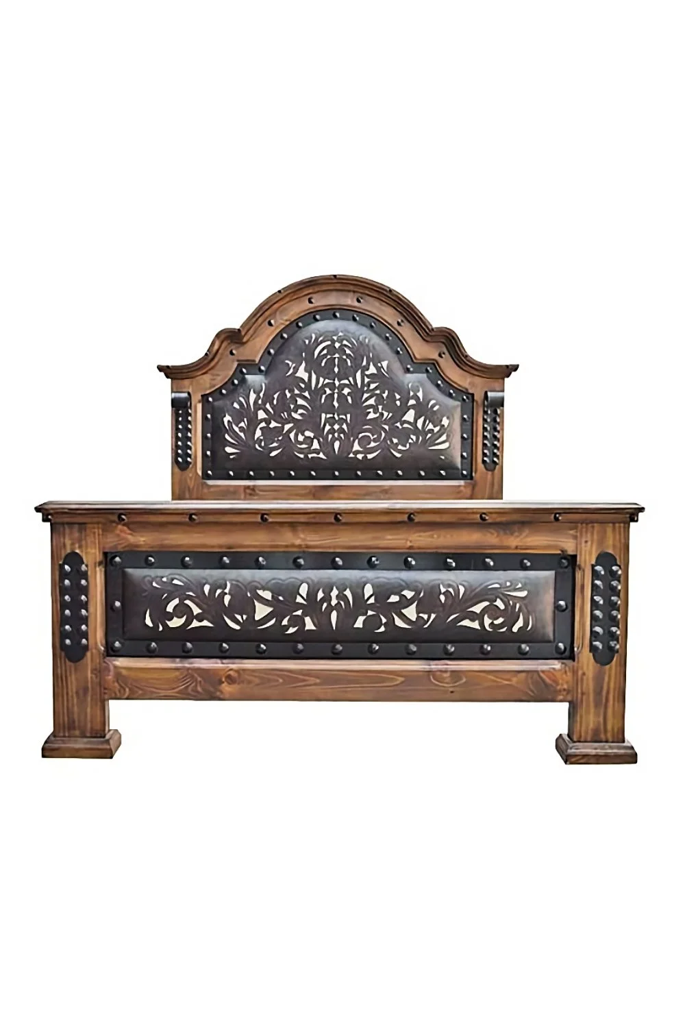 Arco de Herradura Tooled Leather Bed