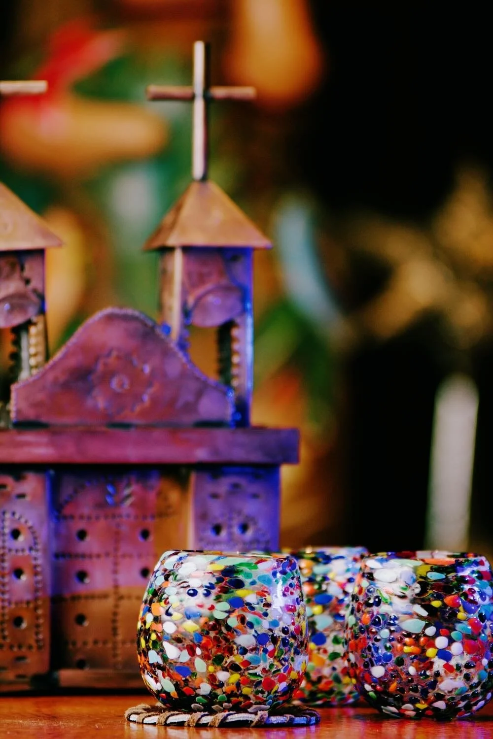 Guanajuato Confetti Glasses Handblown in Mexico