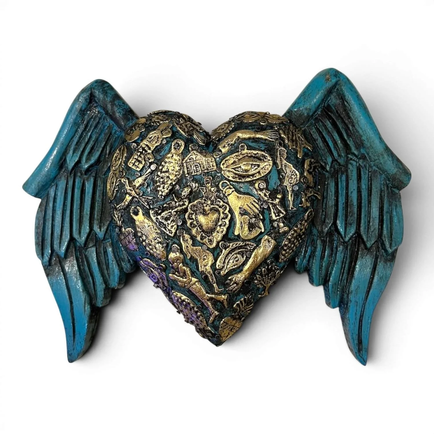 Alas Azules Milagros – Handmade Mexican Angel Wings Wall Décor
