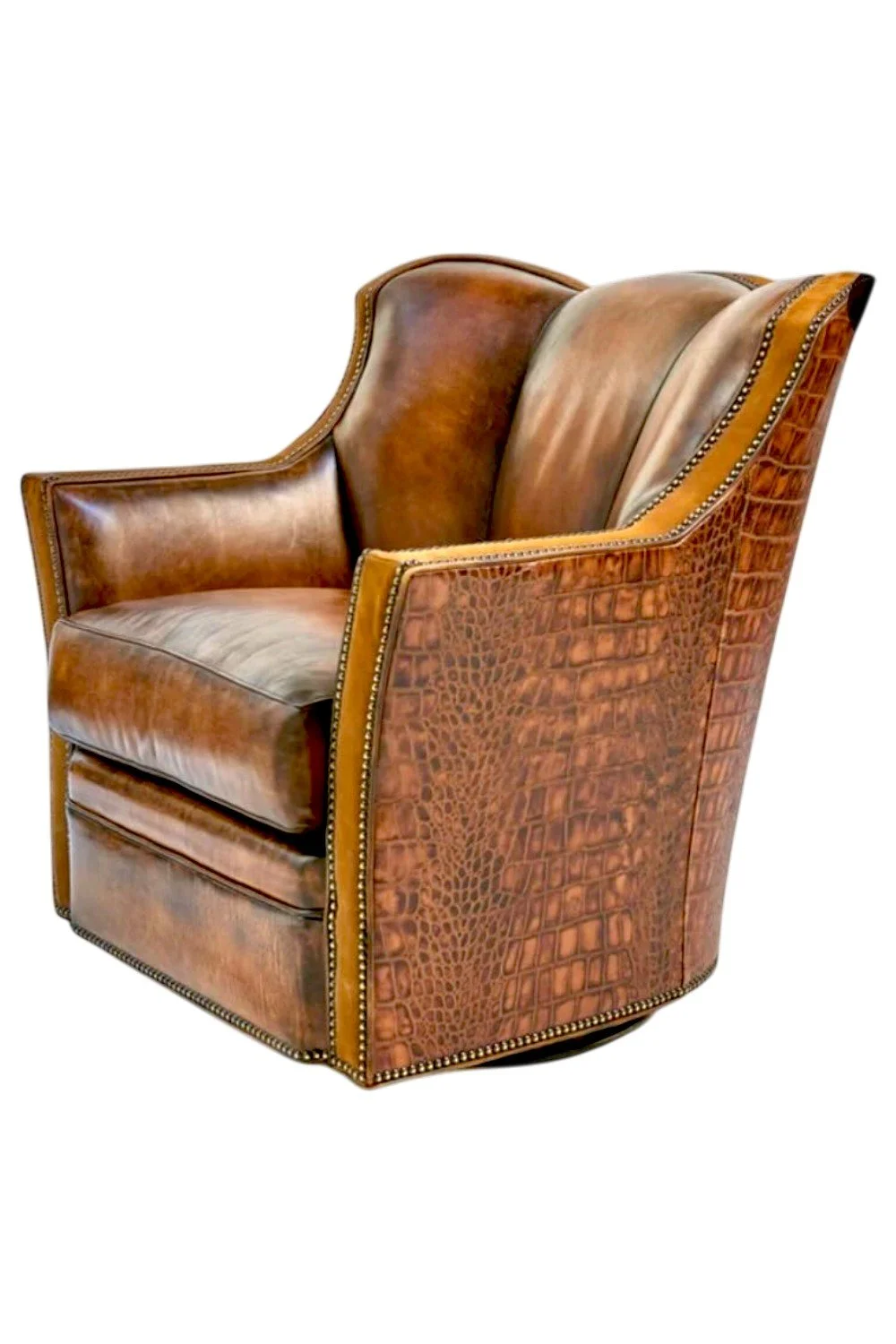 Sedona Crocodile Leather Swivel Chair