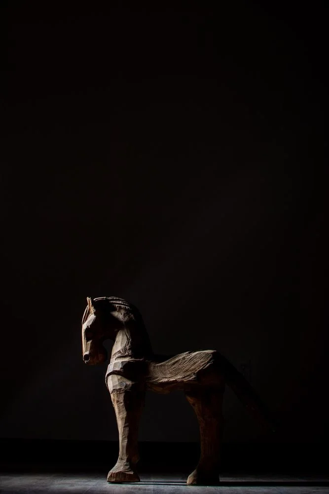 Hand carved vintage standing horse from Mexico